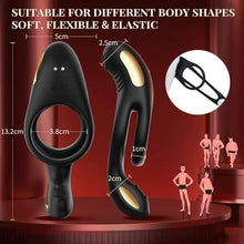 Load image into Gallery viewer, 4 in 1 Vibrating Double  Cock Ring with 10 Vibrating Modes