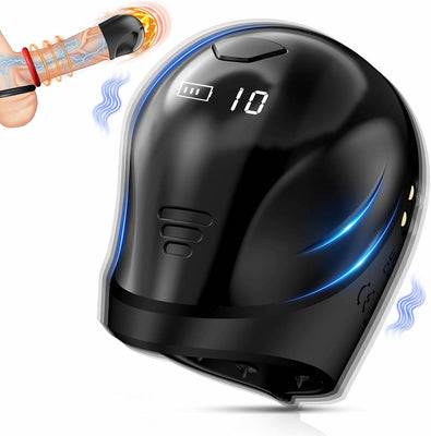 Male Sex Toys Penis Vibrator for Men - Adult Toys Male Masturbator Penis Stroker with LCD APP Control 10 Vibrating Modes, 360° Wrapping Glans Blowjob Trainer, Adult Sex Toys Games Increase Endurance