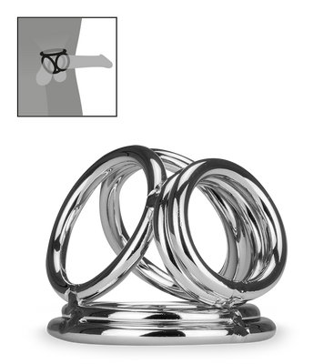 Bondy quadruple stainless steel cock ring