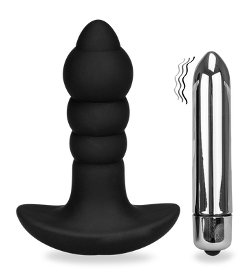 Bubble vibrating anal plug