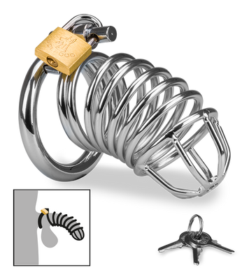 Captive penis chastity cage