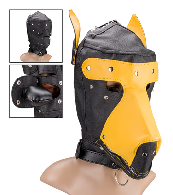 Doberman BDSM hood for puppy play