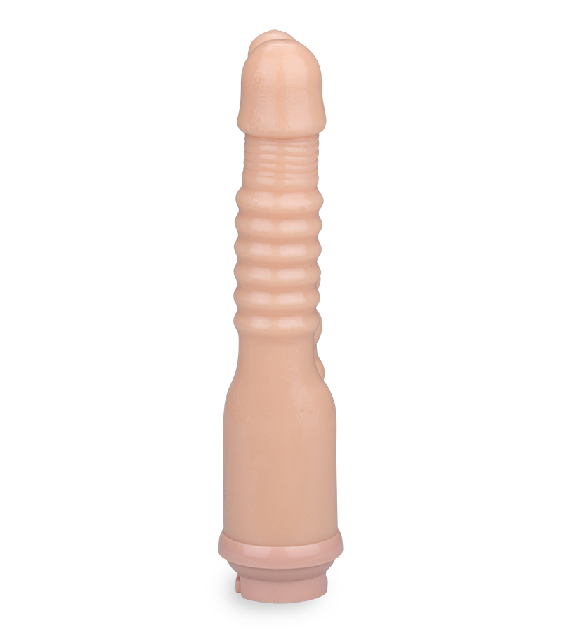 Double penetration dildo for the portable sex machine