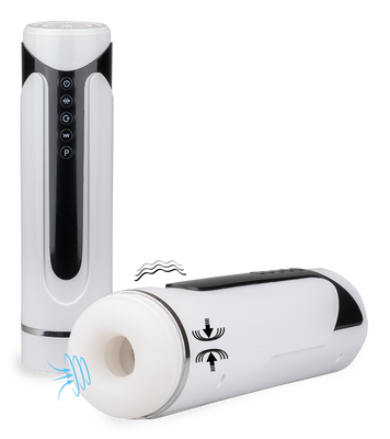 Finisher vibrating and sucking masturbator