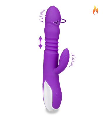Hermann rotating and thrusting rabbit vibrator with heating function