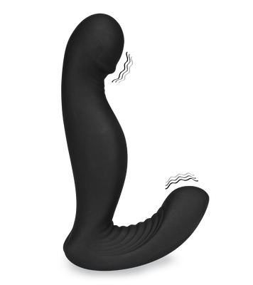 Jiggle vibrating and rotating prostate stimulator