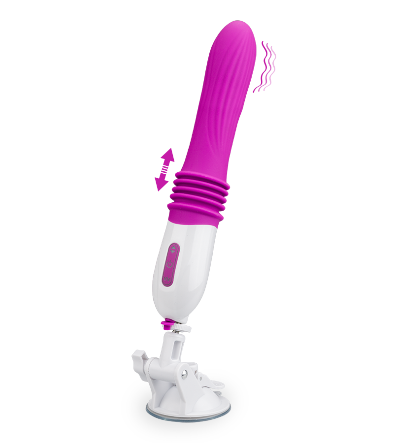 Large thrusting suction-cup vibrator