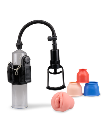 Multifunctional vibrating penis-enhancing pump