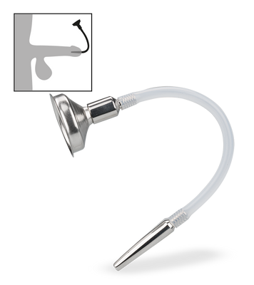 Penis plug with funnel