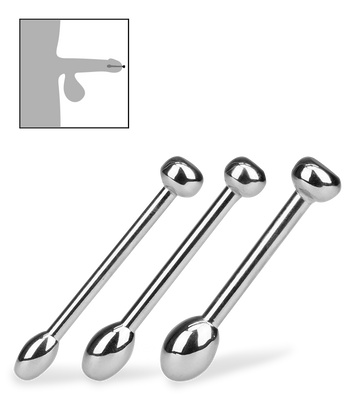 Perseverance set of three penis plugs