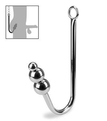Rattlesnake triple-bead anal hook