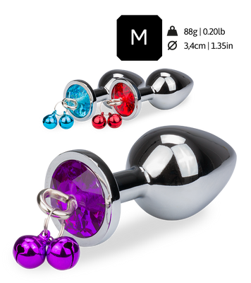 Rosebud bell jewel butt plug