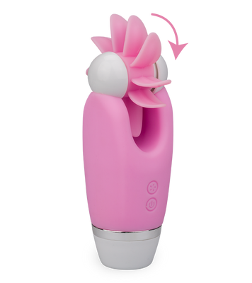 Rotating tongues clit stimulator