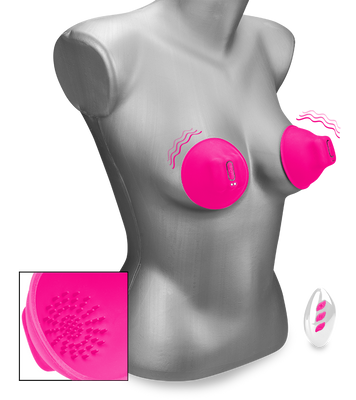 Sila remote controlled vibrating breast stimulator