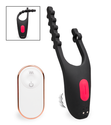 Spaceship adjustable vibrating cock ring