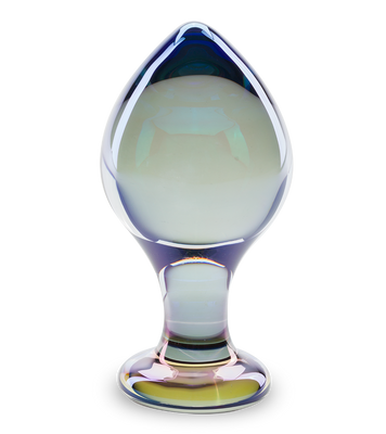 Teardrop glass anal plug
