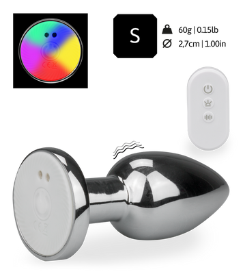 Vibrating light-up bejewelled anal plug